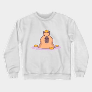 Capybara Orange Crewneck Sweatshirt